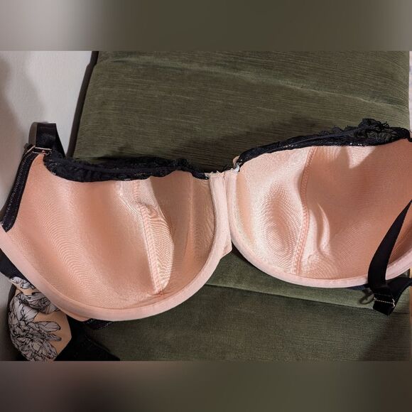 Cacique Lane Bryant Bra 42G lightly lined French Balconette floral - Picture 7 of 12